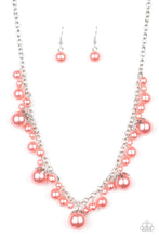 Load image into Gallery viewer, Paparazzi Uptown Pearls Necklace-Orange Coral

