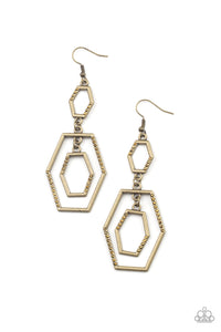 Paparazzi Geometric Maven - Brass