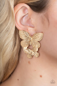 Paparazzi Blushing Butterflies-Gold
