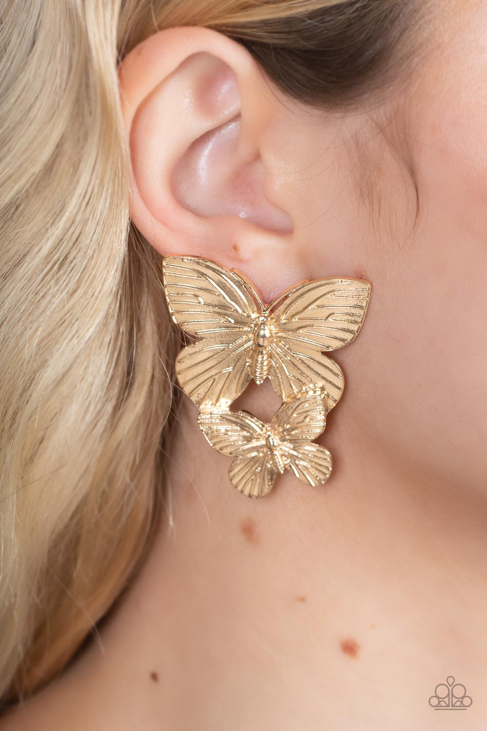 Paparazzi Blushing Butterflies-Gold