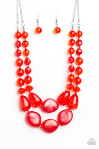 🧡Paparazzi🧡  Beach Glam🧡Red🧡Necklace🧡